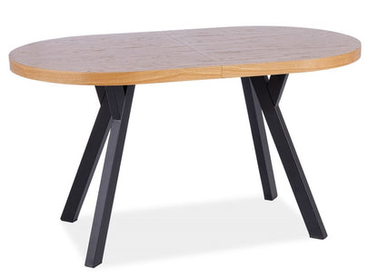 Kitchen Table Domingo II | size: Length: 80cm, Width: 272cm, Height: 76cm | color: Black/Oak | image: 1 | variant: 1012358