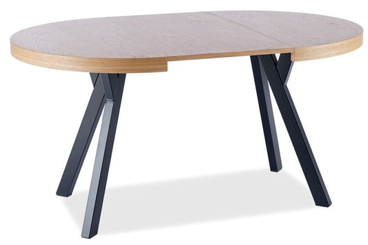 Kitchen Table Domingo | size: Length: 100cm, Width: 250cm, Height: 76cm, Diameter: 100cm | color: Oak | image: 1 | variant: 1012019
