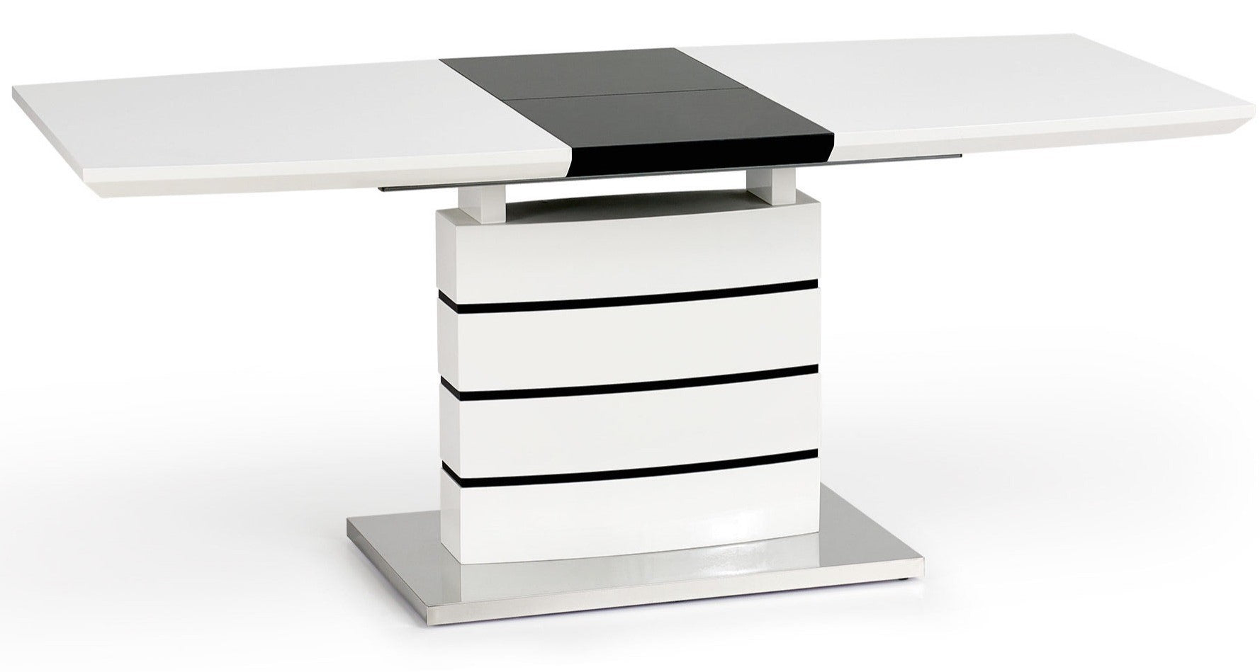 Kitchen Table East Abu Dhabi | size: Length: 80cm, Width: 180cm, Height: 76cm | color: White/Black | image: 1 | variant: 1006846