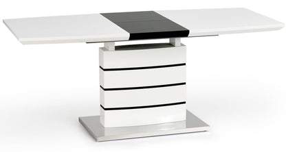 Kitchen Table East Abu Dhabi | size: Length: 80cm, Width: 180cm, Height: 76cm | color: White/Black | image: 1 | variant: 1006846