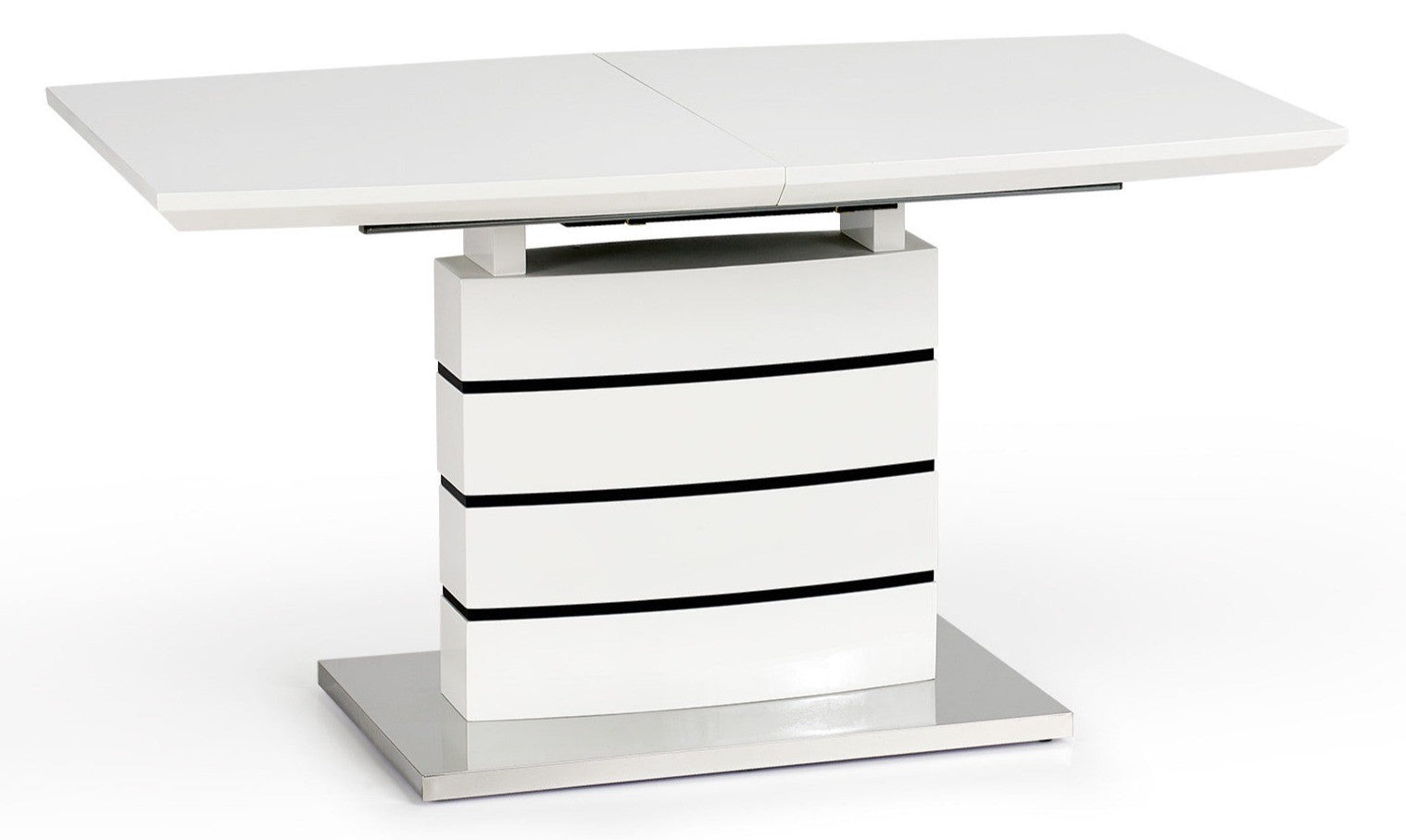 Kitchen Table East Abu Dhabi | size: Length: 80cm, Width: 180cm, Height: 76cm | color: White/Black | image: 3 | variant: 1006846