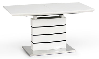 Kitchen Table East Abu Dhabi | size: Length: 80cm, Width: 180cm, Height: 76cm | color: White/Black | image: 3 | variant: 1006846