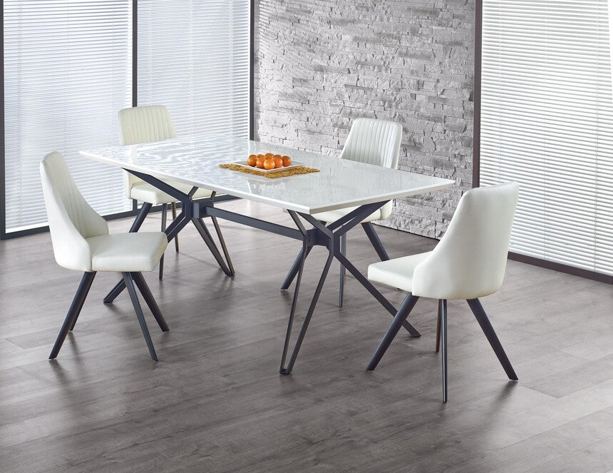 Kitchen Table East Arundel | size: Length: 90cm, Width: 160cm, Height: 76cm | color: White | image: 4 | variant: 1006832