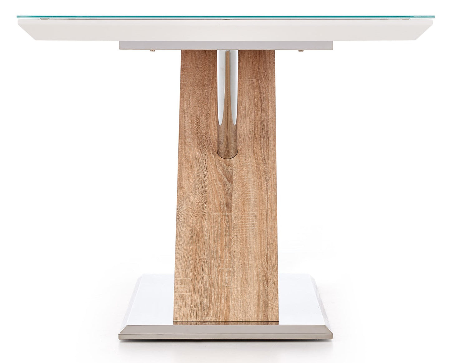 Kitchen Table East Bandung | size: Length: 90cm, Width: 160cm, Height: 76cm | color: White/Oak | image: 4 | variant: 1006839