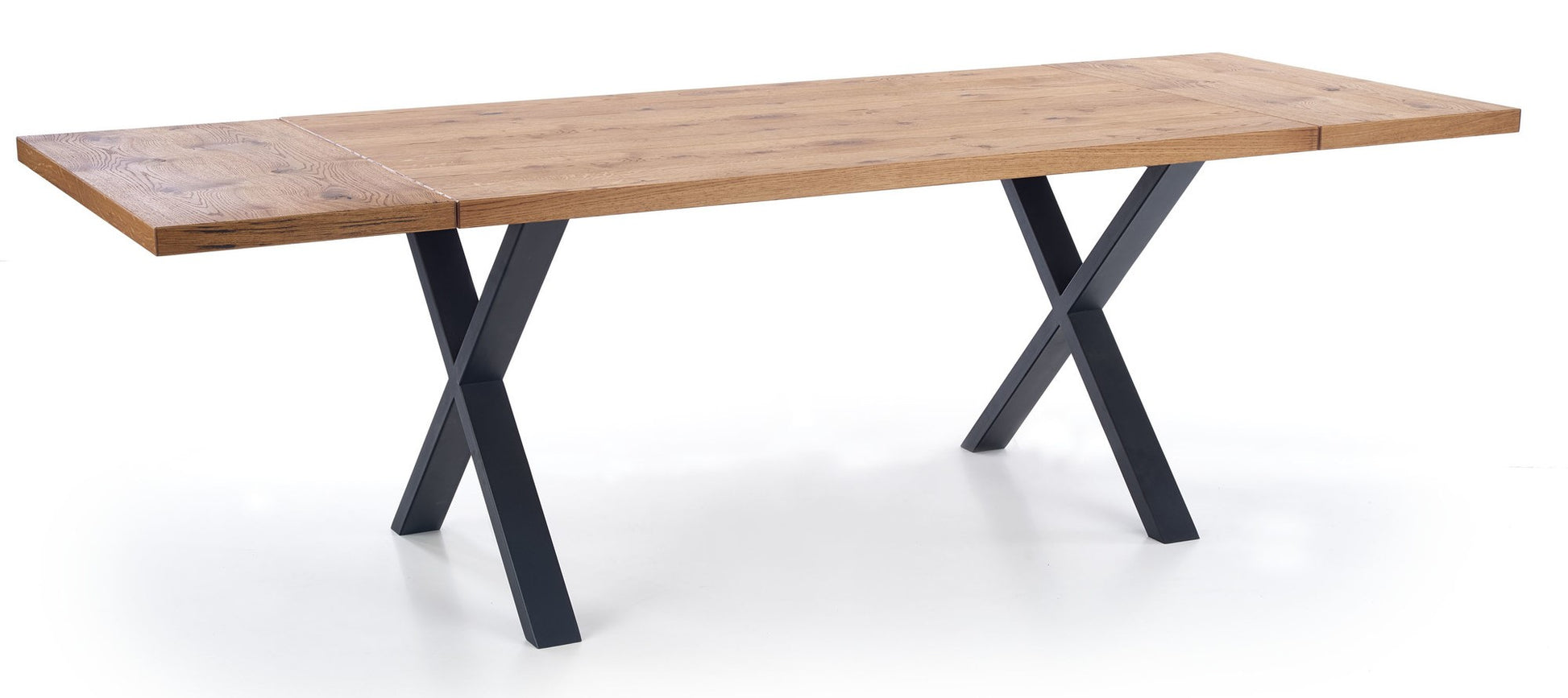 Kitchen Table East Bombay | size: Length: 90cm, Width: 250cm, Height: 76cm | color: Black/Oak | image: 2 | variant: 1006868