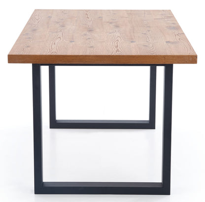 Kitchen Table East Calcutta | size: Length: 90cm, Width: 250cm, Height: 76cm | color: Black/Oak | image: 6 | variant: 1006869