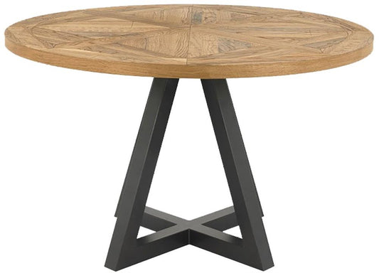 Kitchen Table East Dorking | size: Length: 125cm, Width: 125cm, Height: 76.6cm, Diameter: 125cm | color: Oak | image: 1 | variant: 1006004