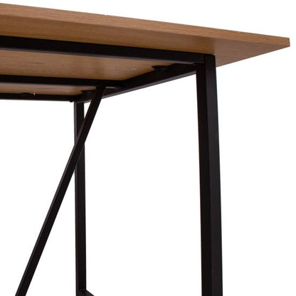 Kitchen Table East Falmouth | size: Length: 90cm, Width: 160cm, Height: 75cm | color: Black/Oak | image: 5 | variant: 1005385