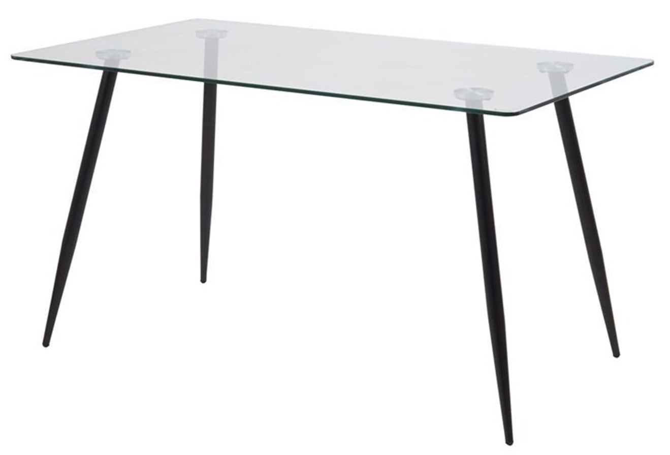 Kitchen Table East Ferndale | size: Length: 80cm, Width: 140cm, Height: 75cm | color: Transparent | image: 0 | variant: 1006495
