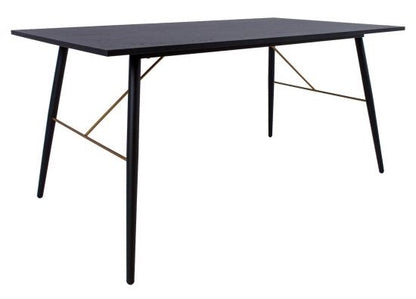 Kitchen Table East Lampeter | size: Length: 90cm, Width: 160cm, Height: 75cm | color: Black | image: 1 | variant: 1005488