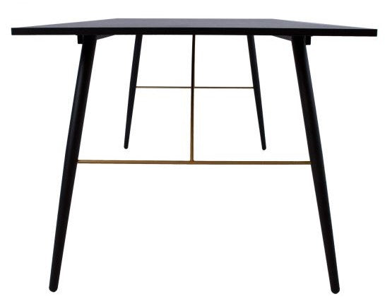 Kitchen Table East Lampeter | size: Length: 90cm, Width: 160cm, Height: 75cm | color: Black | image: 7 | variant: 1005488
