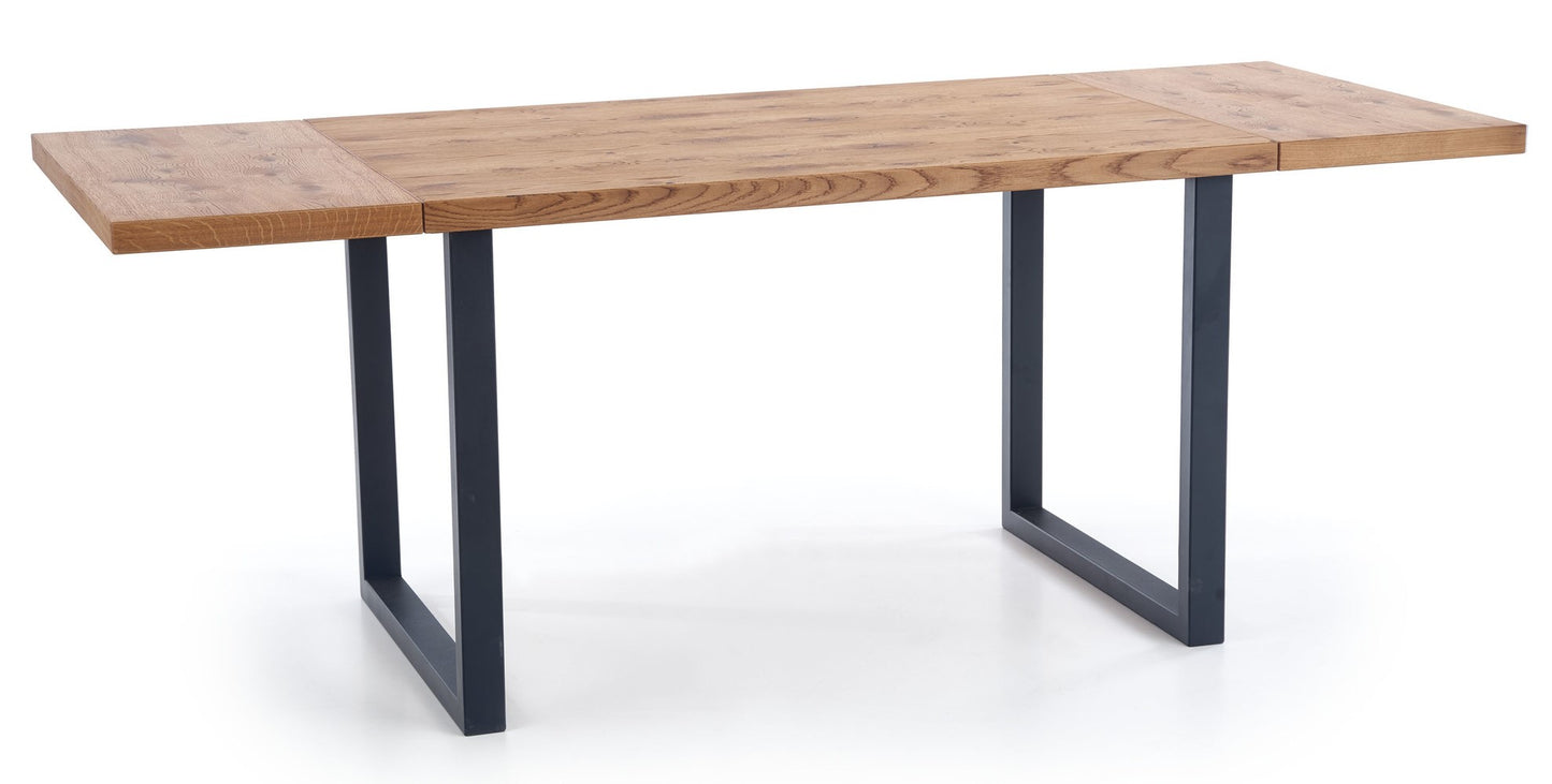 Kitchen Table East Leningrad | size: Length: 80cm, Width: 206cm, Height: 76cm | color: Black/Oak | image: 2 | variant: 1006843