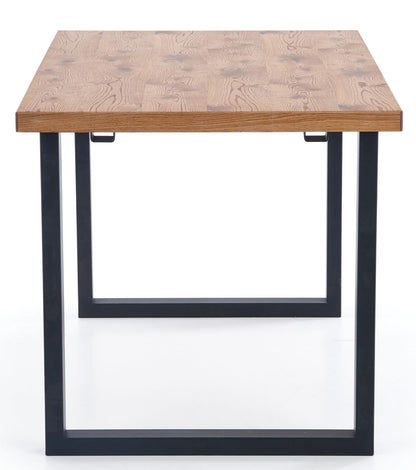 Kitchen Table East Leningrad | size: Length: 80cm, Width: 206cm, Height: 76cm | color: Black/Oak | image: 6 | variant: 1006843