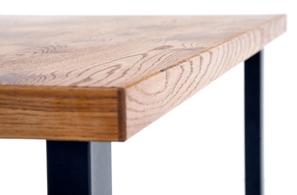 Kitchen Table East Leningrad | size: Length: 80cm, Width: 206cm, Height: 76cm | color: Black/Oak | image: 8 | variant: 1006843