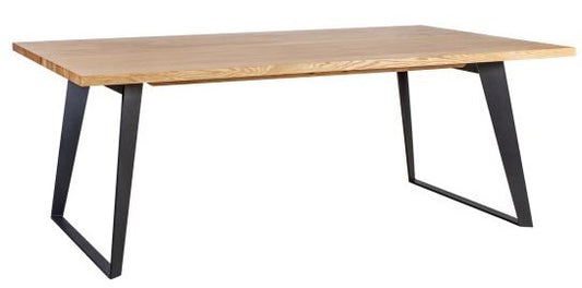 Kitchen Table East Lewes | size: Length: 100cm, Width: 220cm, Height: 75cm | color: Black/Oak | image: 1 | variant: 1005342