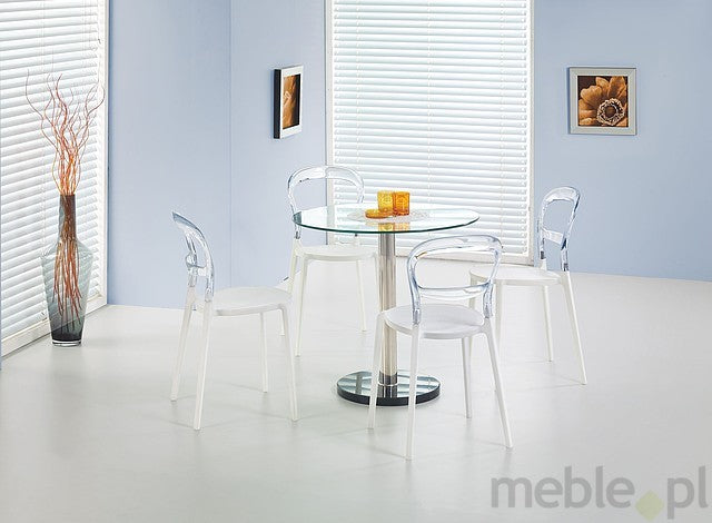 Kitchen Table East Manila | size: Length: 80cm, Width: 80cm, Height: 74cm, Diameter: 80cm | color: Transparent | image: 2 | variant: 1006783