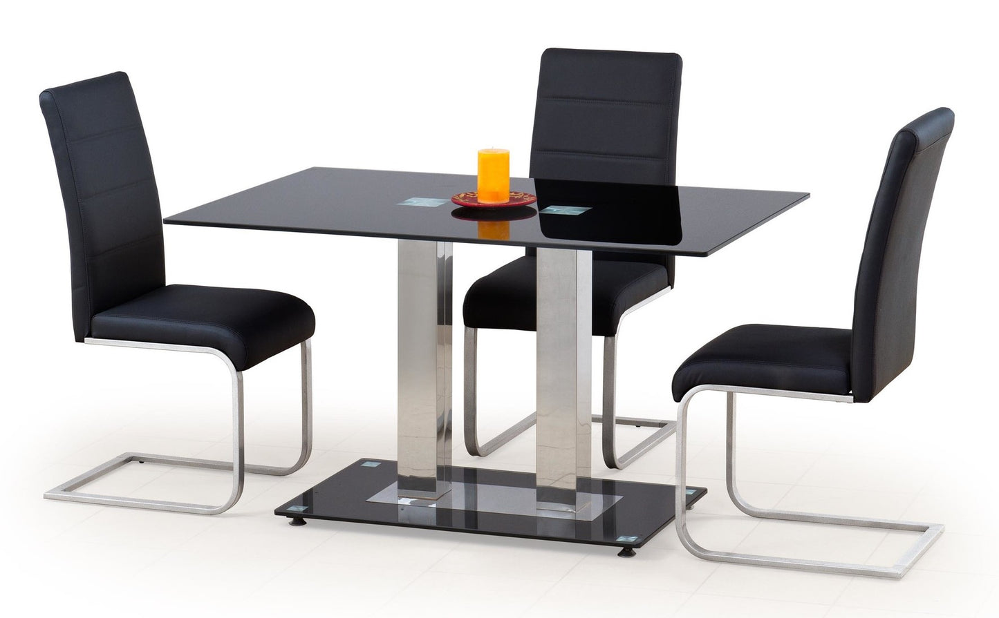 Kitchen Table East Munich | size: Length: 80cm, Width: 130cm, Height: 74cm | color: Black | image: 3 | variant: 1006793