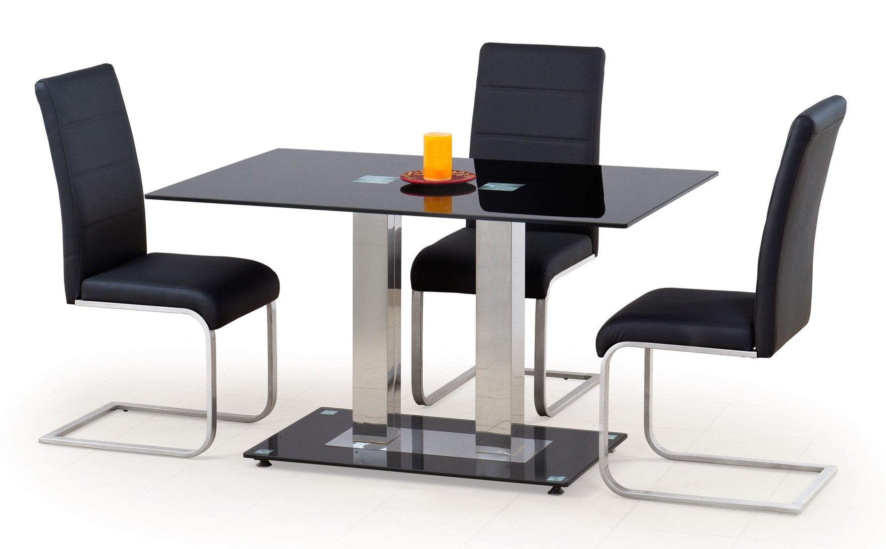 Kitchen Table East Munich | size: Length: 80cm, Width: 130cm, Height: 74cm | color: Black | image: 3 | variant: 1006793