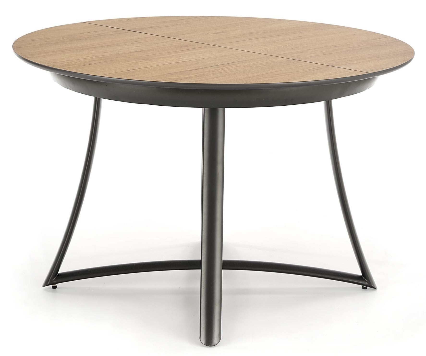 Kitchen Table East Nagoya | size: Length: 118cm, Width: 148cm, Height: 76cm, Diameter: 118cm | color: Oak/Grey | image: 4 | variant: 1006841