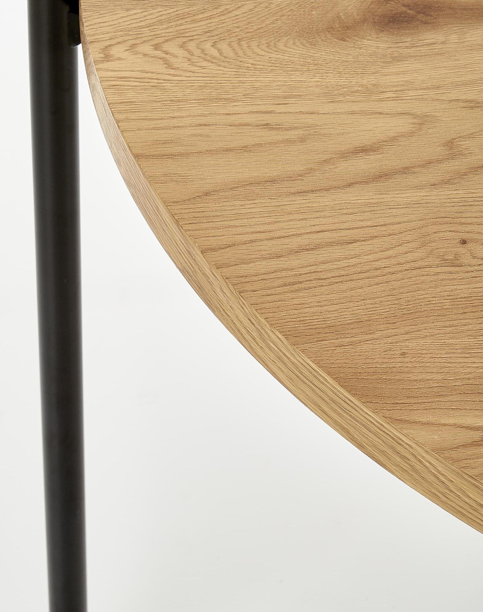 Kitchen Table East Nairobi | size: Length: 120cm, Width: 120cm, Height: 76cm, Diameter: 120cm | color: Black/Oak | image: 6 | variant: 1006794