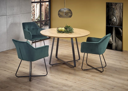 Kitchen Table East New Delhi | size: Length: 120cm, Width: 120cm, Height: 78cm, Diameter: 120cm | color: Oak | image: 6 | variant: 1006796