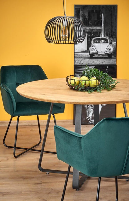 Kitchen Table East New Delhi | size: Length: 120cm, Width: 120cm, Height: 78cm, Diameter: 120cm | color: Oak | image: 8 | variant: 1006796