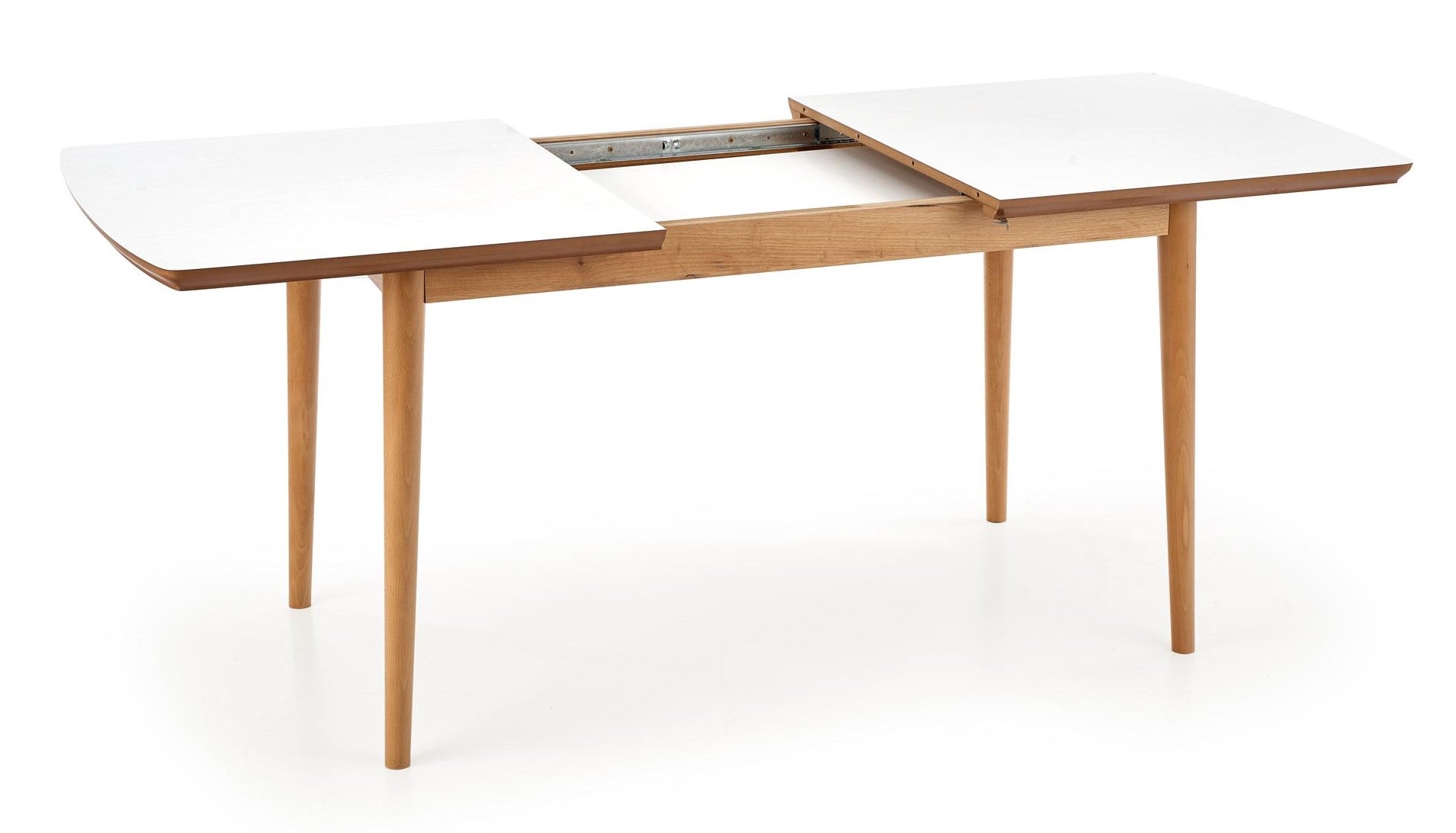 Kitchen Table East Phoenix | size: Length: 80cm, Width: 185cm, Height: 75cm | color: White/Oak | image: 1 | variant: 1006804