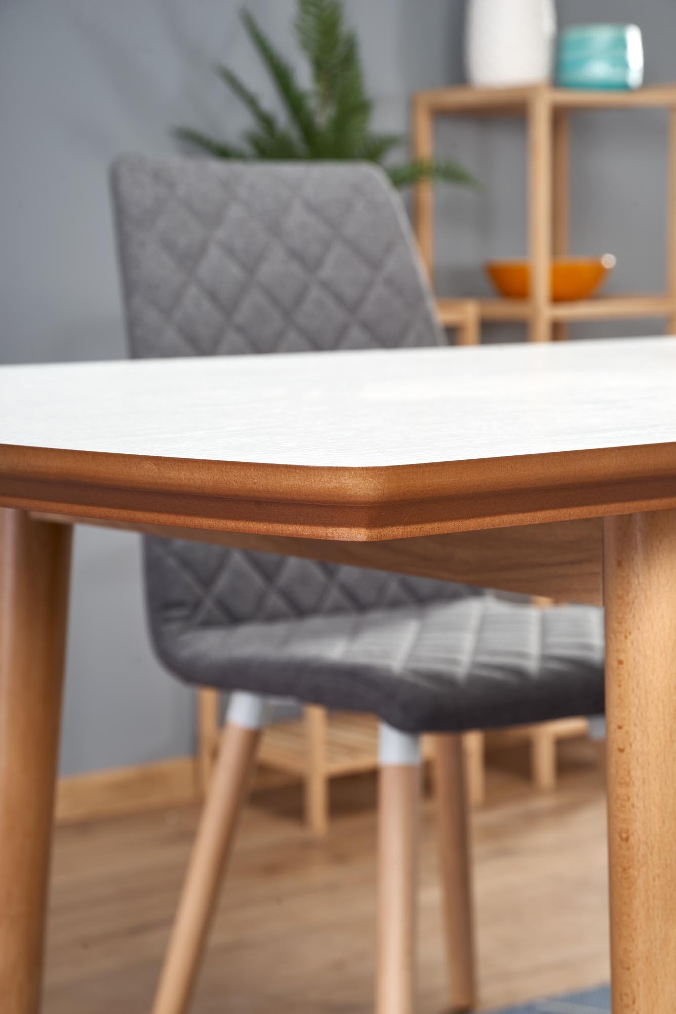 Kitchen Table East Phoenix | size: Length: 80cm, Width: 185cm, Height: 75cm | color: White/Oak | image: 7 | variant: 1006804