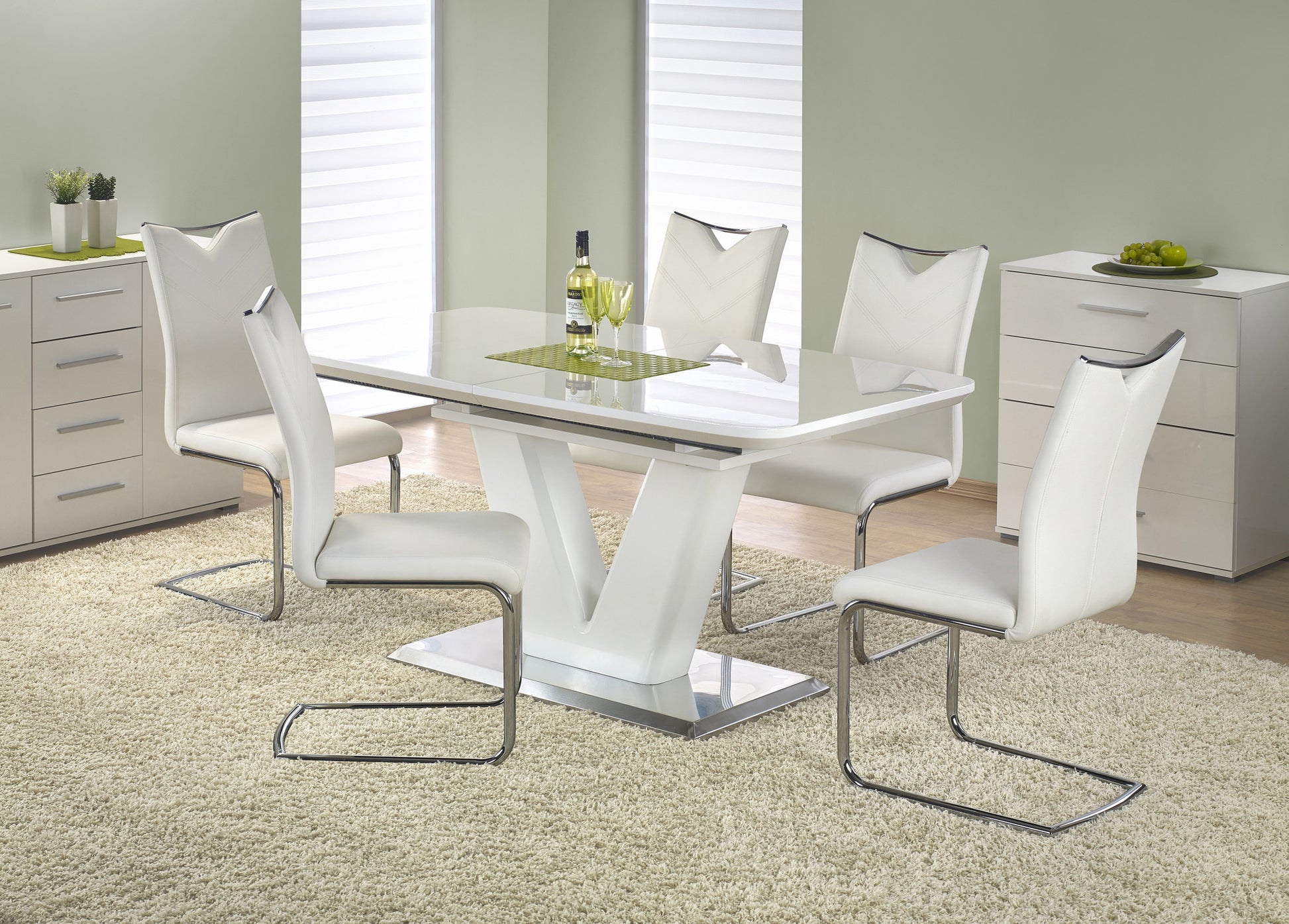 Kitchen Table East Pretoria | size: Length: 90cm, Width: 220cm, Height: 77cm | color: White | image: 3 | variant: 1006866