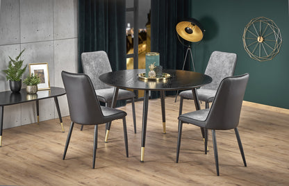 Kitchen Table East Quito | size: Length: 120cm, Width: 120cm, Height: 75cm, Diameter: 120cm | color: Black/Gold | image: 3 | variant: 1006808