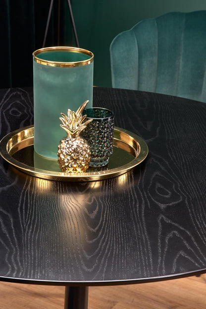 Kitchen Table East Quito | size: Length: 120cm, Width: 120cm, Height: 75cm, Diameter: 120cm | color: Black/Gold | image: 7 | variant: 1006808