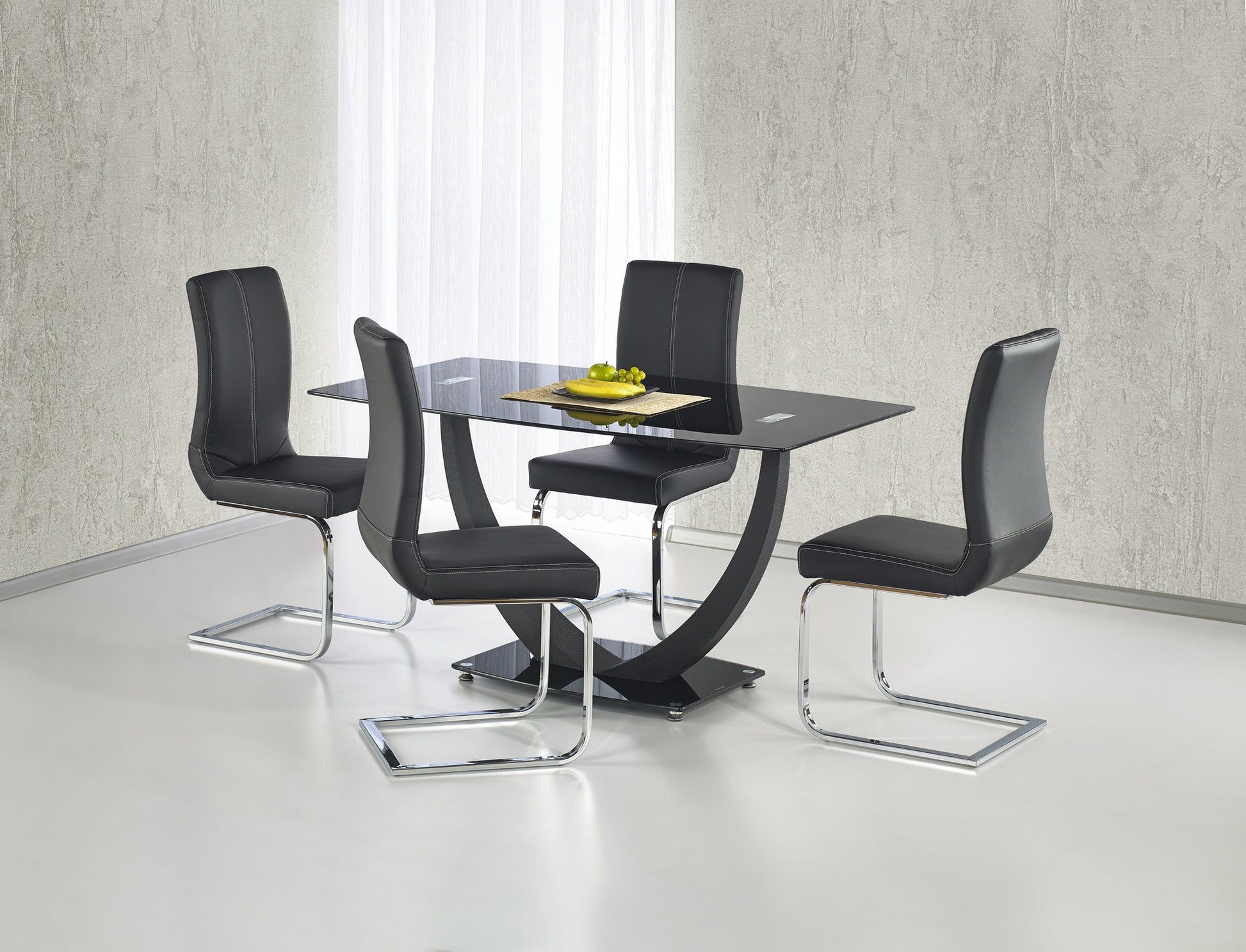 Kitchen Table East Rio de Janeiro | size: Length: 80cm, Width: 140cm, Height: 75cm | color: Black | image: 2 | variant: 1006810