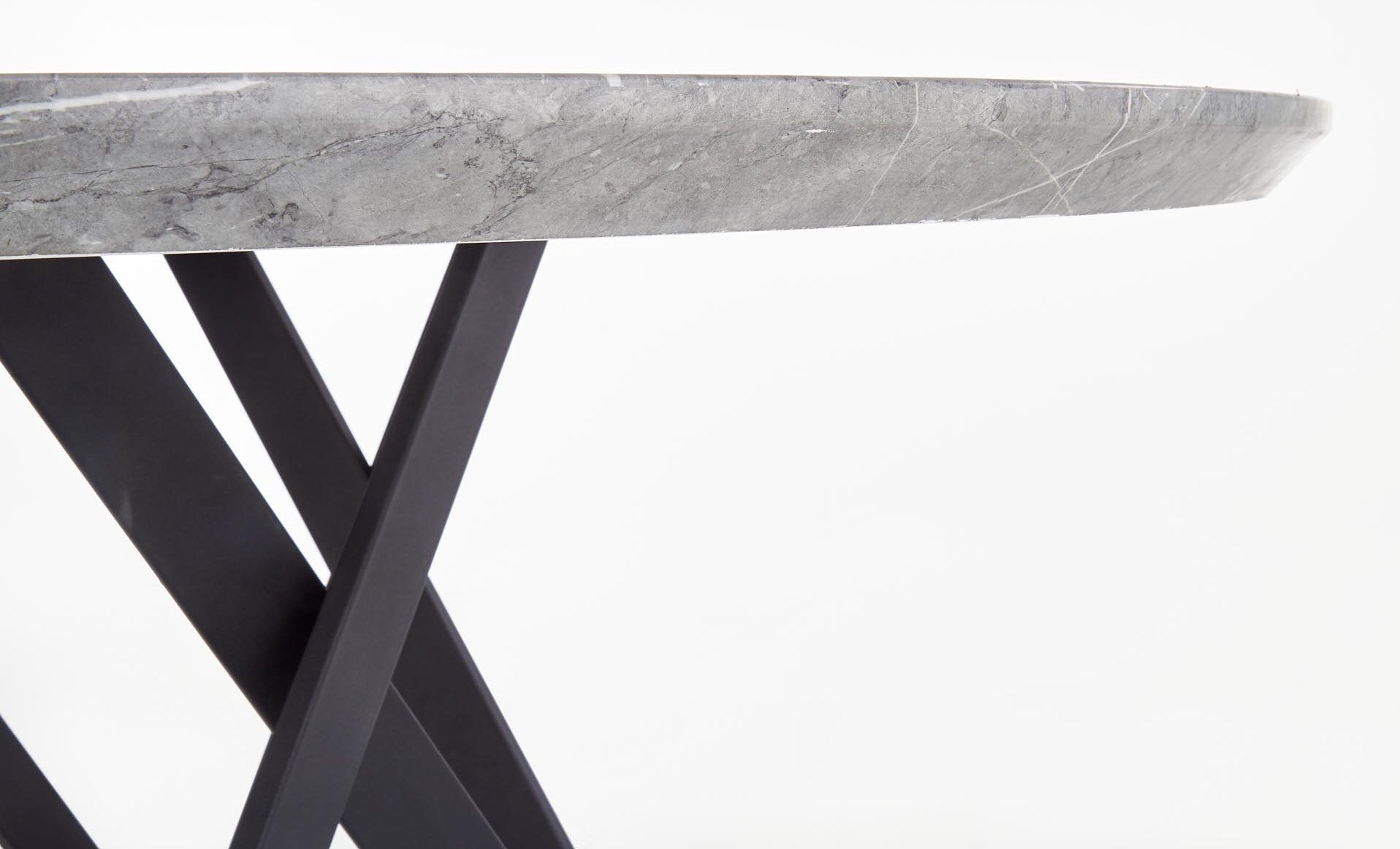 Kitchen Table East Riyadh | size: Length: 140cm, Width: 140cm, Height: 77cm, Diameter: 140cm | color: Marble/Black/Grey | image: 8 | variant: 1006851