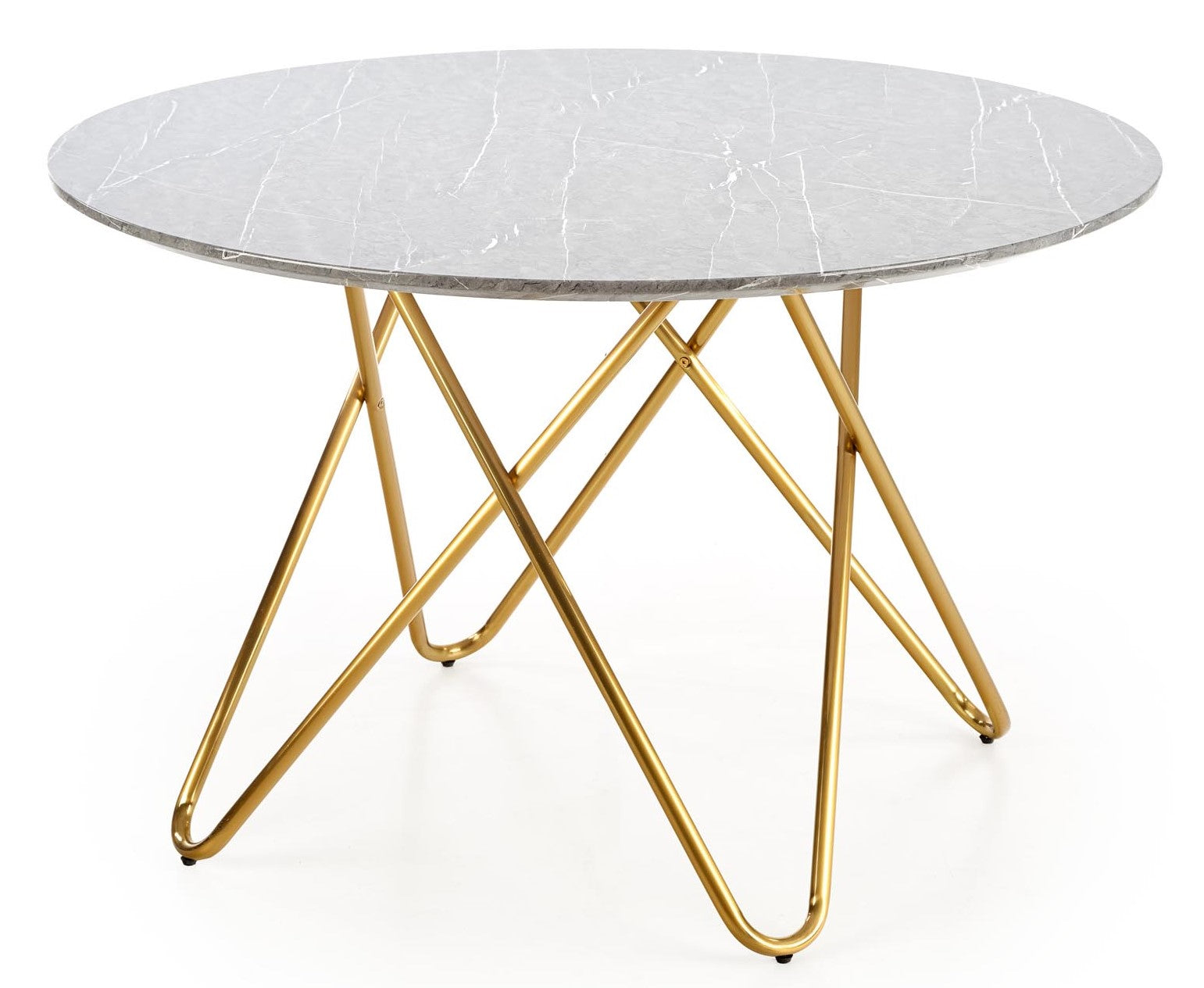 Kitchen Table East Saint Petersburg | size: Length: 120cm, Width: 120cm, Height: 76cm, Diameter: 120cm | color: Marble/Grey/Gold | image: 1 | variant: 1006812