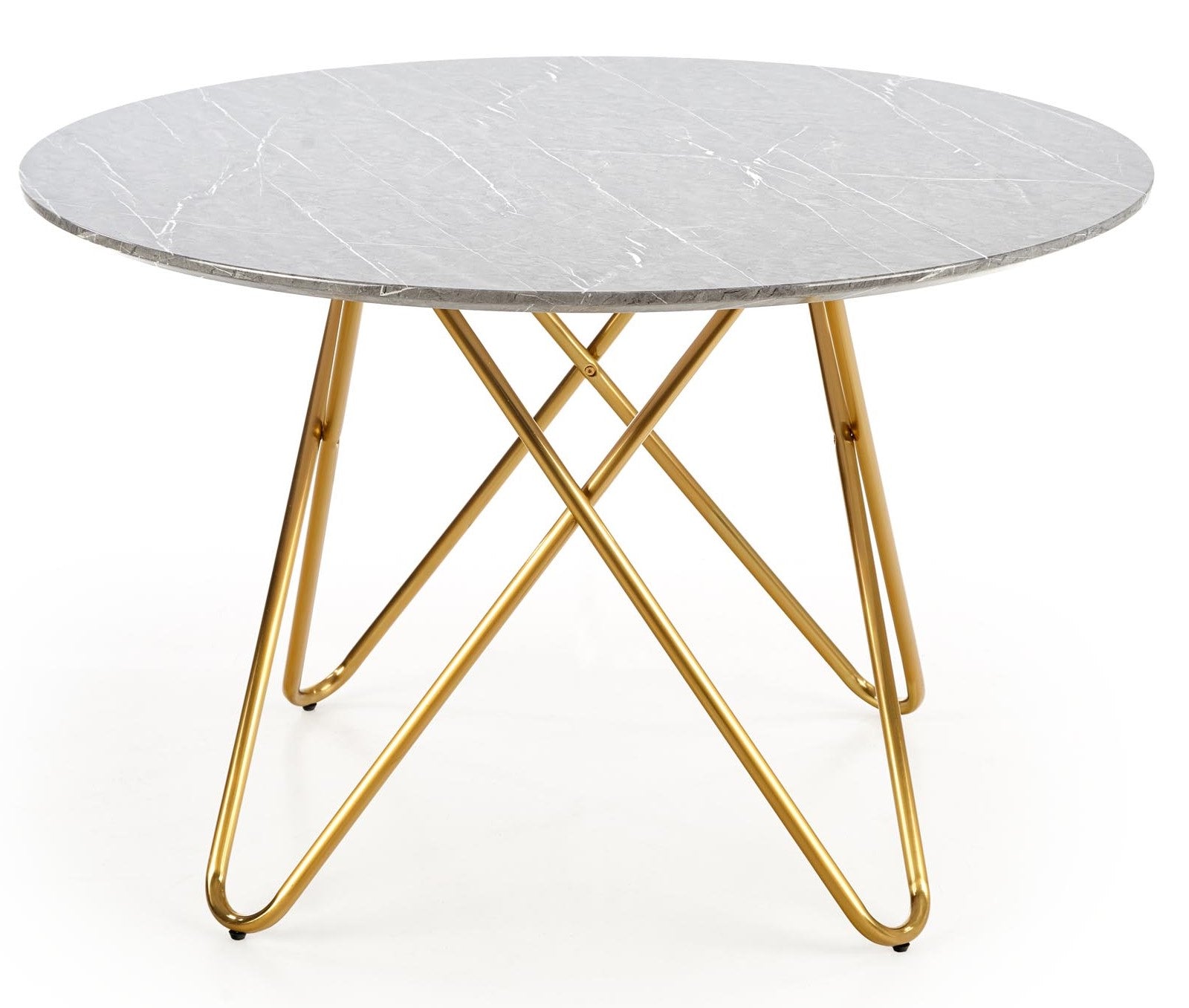 Kitchen Table East Saint Petersburg | size: Length: 120cm, Width: 120cm, Height: 76cm, Diameter: 120cm | color: Marble/Grey/Gold | image: 3 | variant: 1006812