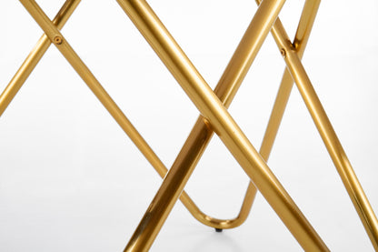 Kitchen Table East Saint Petersburg | size: Length: 120cm, Width: 120cm, Height: 76cm, Diameter: 120cm | color: Marble/Grey/Gold | image: 4 | variant: 1006812