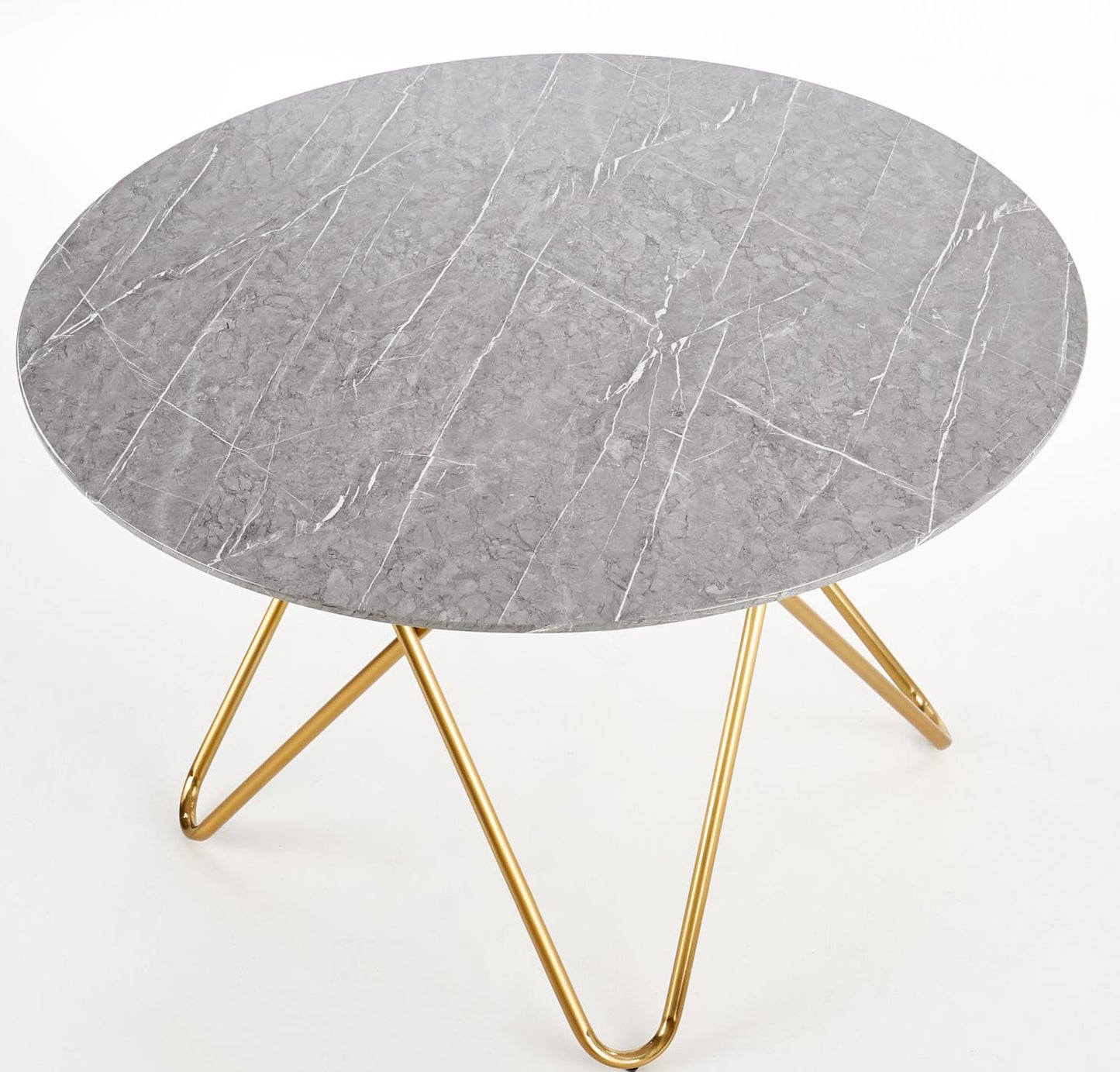 Kitchen Table East Saint Petersburg | size: Length: 120cm, Width: 120cm, Height: 76cm, Diameter: 120cm | color: Marble/Grey/Gold | image: 6 | variant: 1006812