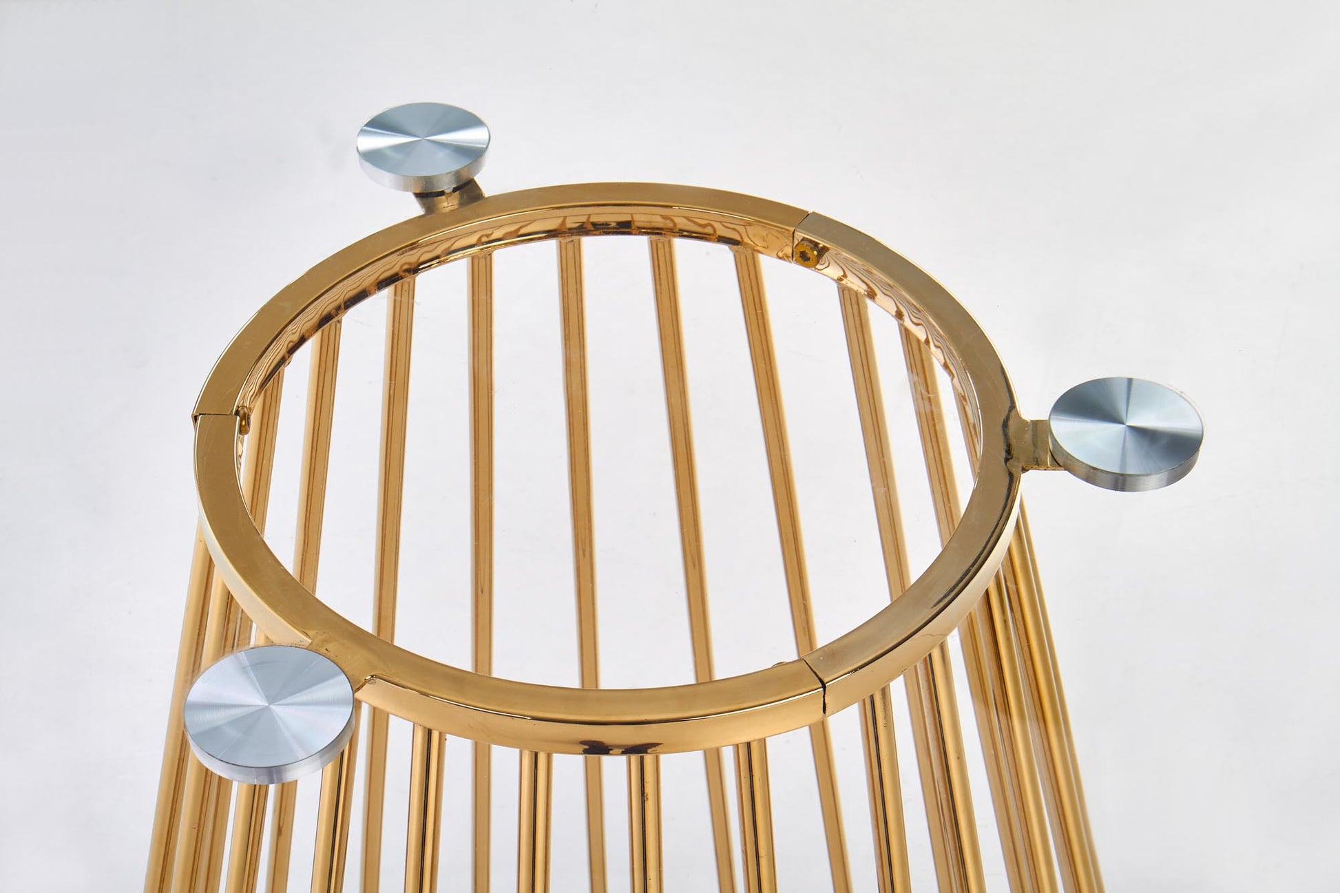 Kitchen Table East San Francisco | size: Length: 120cm, Width: 120cm, Height: 75cm, Diameter: 120cm | color: Transparent/Gold | image: 3 | variant: 1006815