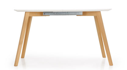 Kitchen Table East Shanghai | size: Length: 90cm, Width: 200cm, Height: 76cm | color: White/Oak | image: 3 | variant: 1006822