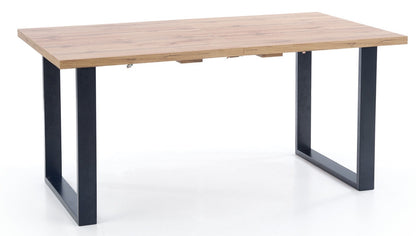 Kitchen Table East Taipei | size: Length: 85cm, Width: 185cm, Height: 74cm | color: Black/Oak | image: 1 | variant: 1006825