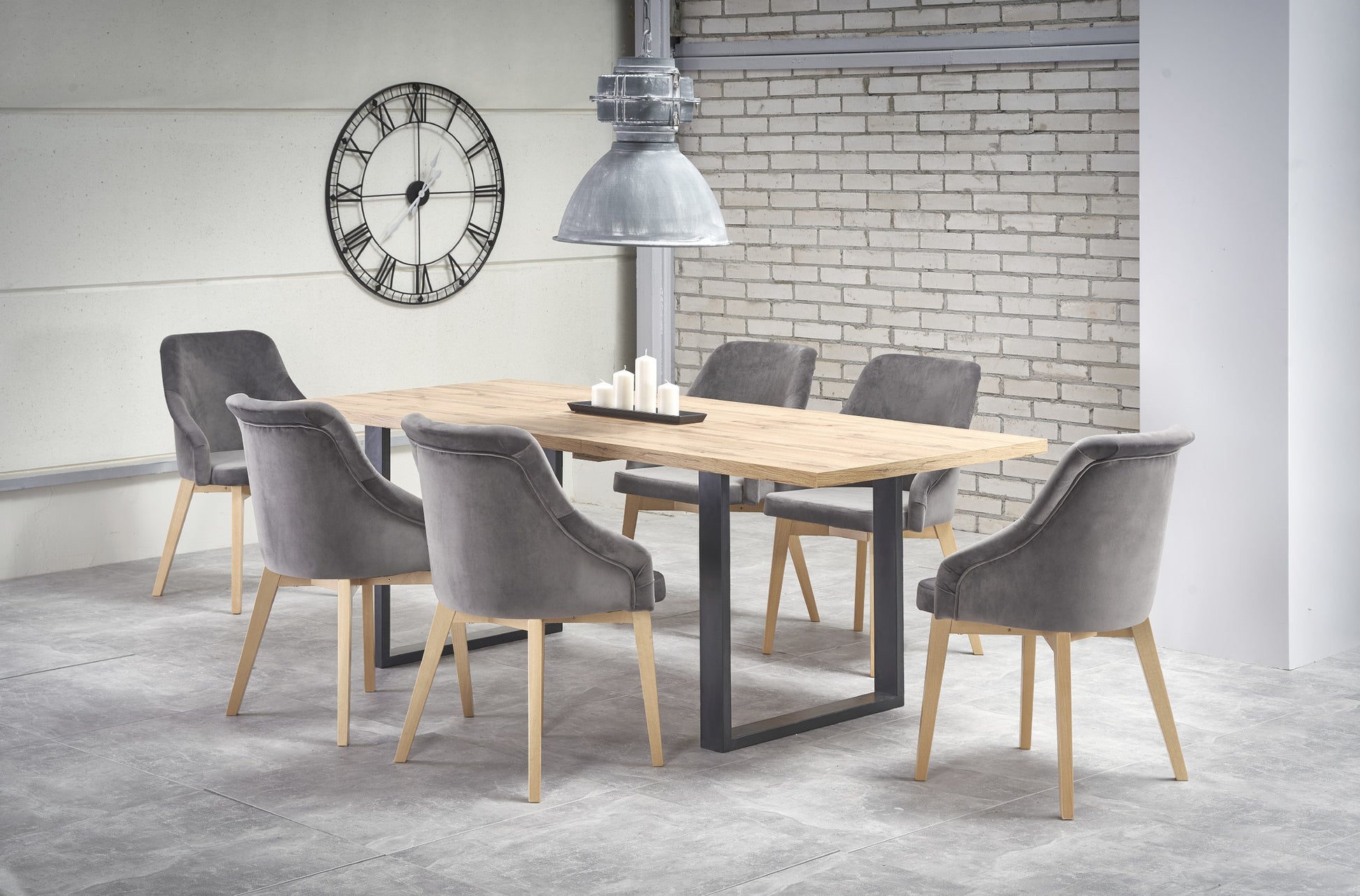 Kitchen Table East Taipei | size: Length: 90cm, Width: 210cm, Height: 74cm | color: Black/Oak | image: 4 | variant: 1006827