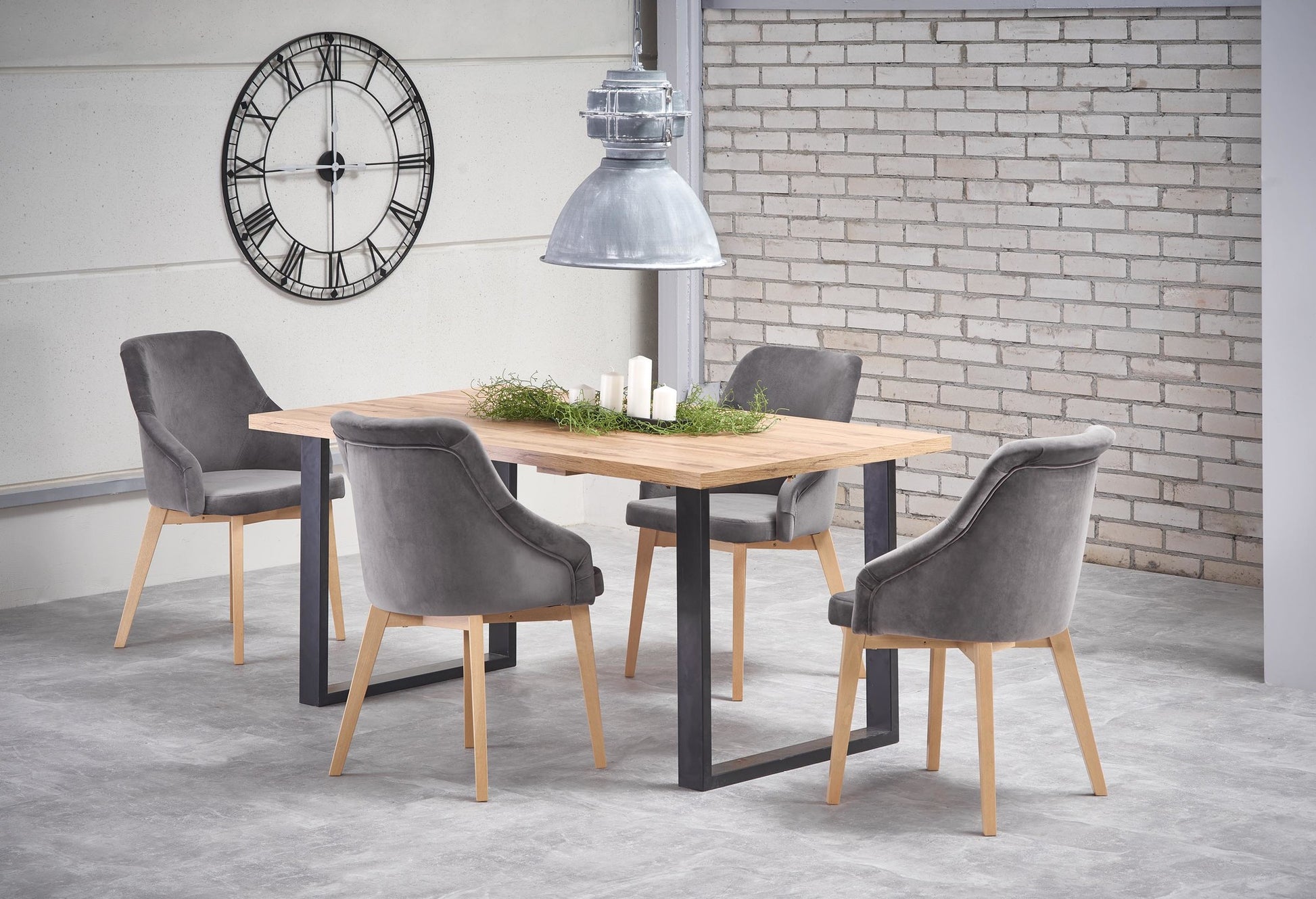 Kitchen Table East Taipei | size: Length: 90cm, Width: 210cm, Height: 74cm | color: Black/Oak | image: 5 | variant: 1006827
