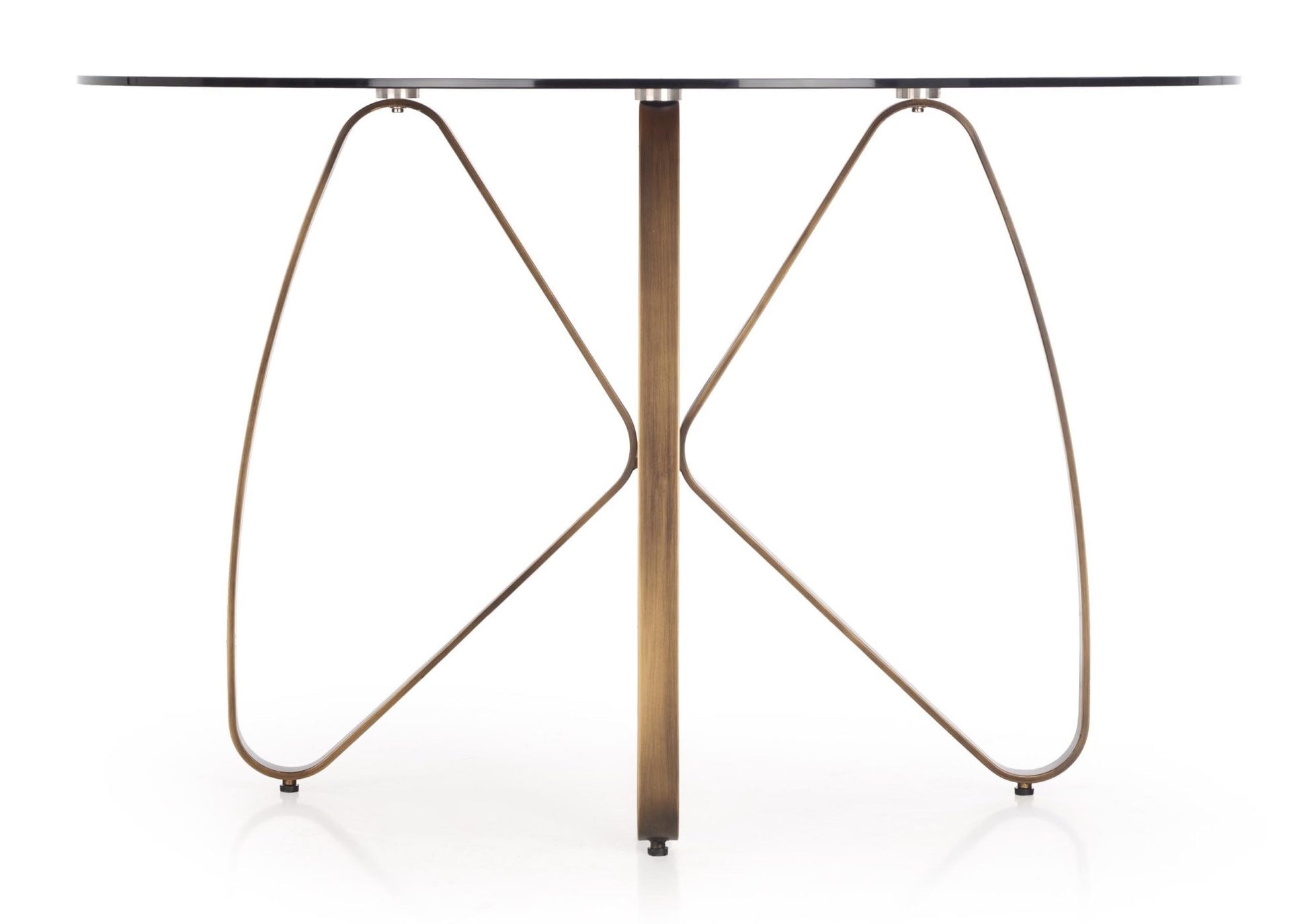 Kitchen Table East Tampa | size: Length: 120cm, Width: 120cm, Height: 76cm, Diameter: 120cm | color: Brown/Transparent | image: 2 | variant: 1006826
