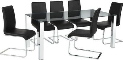 Kitchen Table East Troms | size: Length: 90cm, Width: 180cm, Height: 75cm | color: Chrome | image: 2 | variant: 1005781
