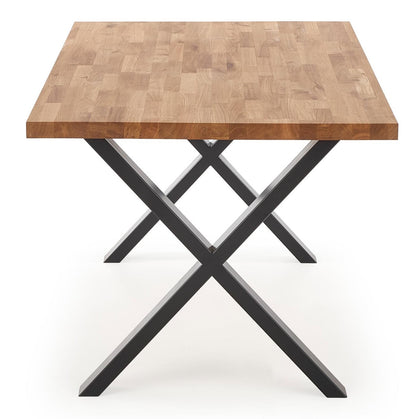 Kitchen Table East Washington | size: Length: 78cm, Width: 120cm, Height: 76cm | color: Black/Oak | image: 2 | variant: 1006834