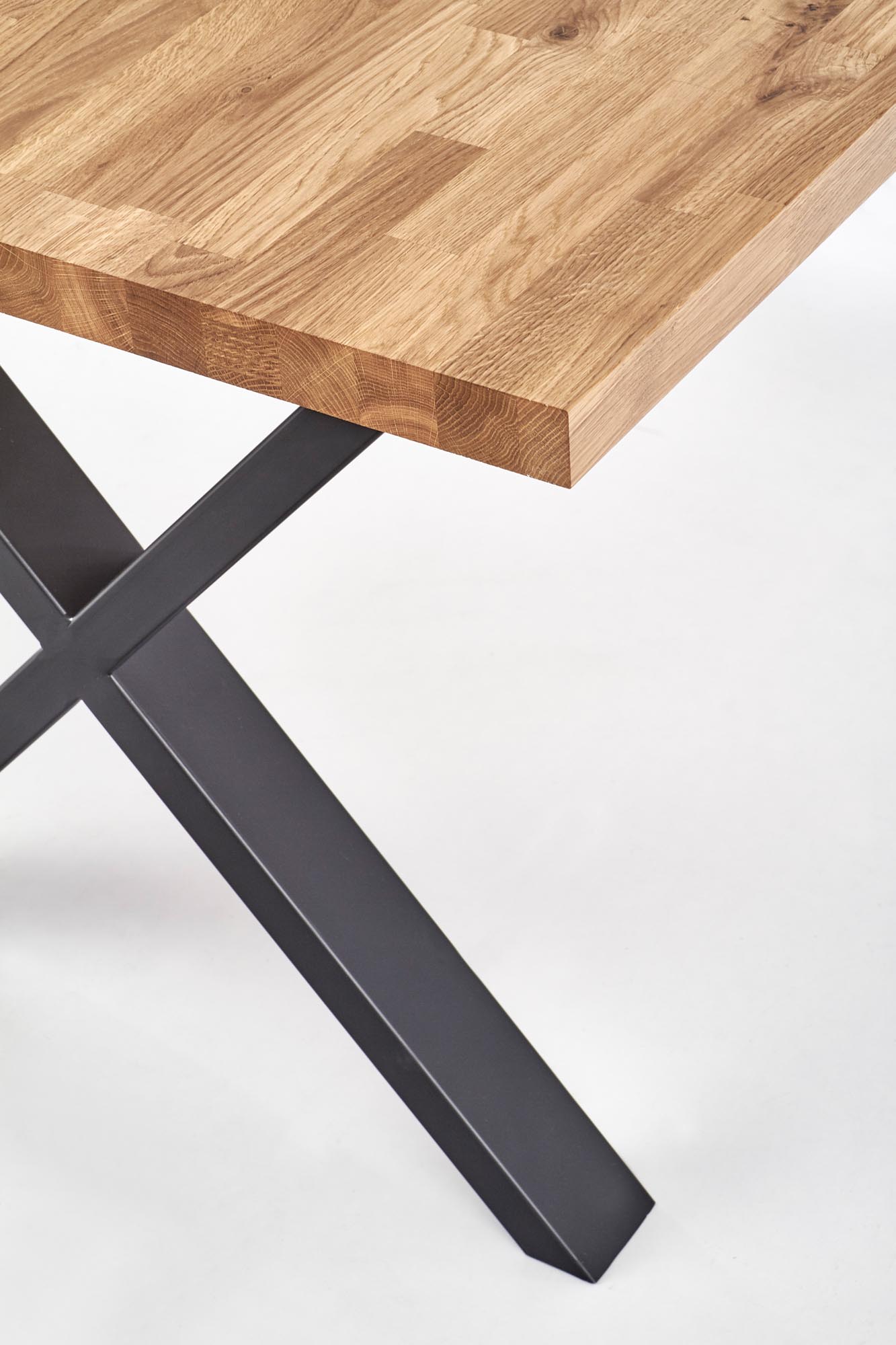 Kitchen Table East Washington | size: Length: 78cm, Width: 120cm, Height: 76cm | color: Black/Oak | image: 4 | variant: 1006834