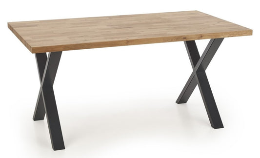 Kitchen Table East Washington | size: Length: 90cm, Width: 160cm, Height: 76cm | color: Black/Oak | image: 1 | variant: 1006850