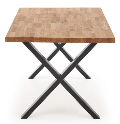 Kitchen Table East Washington | size: Length: 90cm, Width: 160cm, Height: 76cm | color: Black/Oak | image: 2 | variant: 1006850