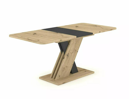 Kitchen Table Exel | size: Length: 85cm, Width: 180cm, Height: 76cm | color: Oak/Grey | image: 3 | variant: 1006547
