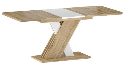 Kitchen Table Exel | size: Length: 85cm, Width: 180cm, Height: 76cm | color: White/Oak | image: 0 | variant: 1006548